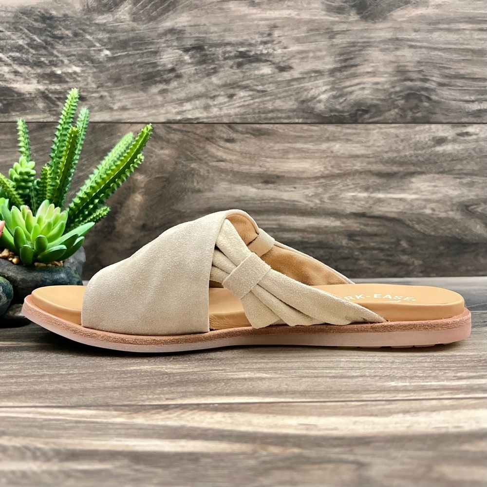NIB Kork Ease Zel Suede Slide Sandal Natural Suede - Picture 7 of 13
